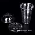 リサイクル可能な冷たい飲酒使いやすい透明なプラスチックカップ付き蓋付き